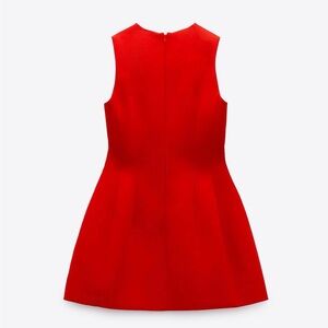 Zara Voluminous  Red Mini Dress